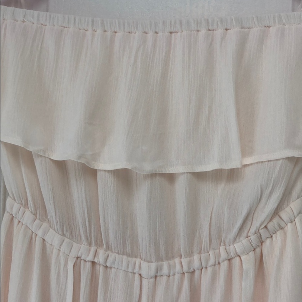 PINK/ WHITE OFF SHOULDER JUMPSUIT - Picture 5 of 6